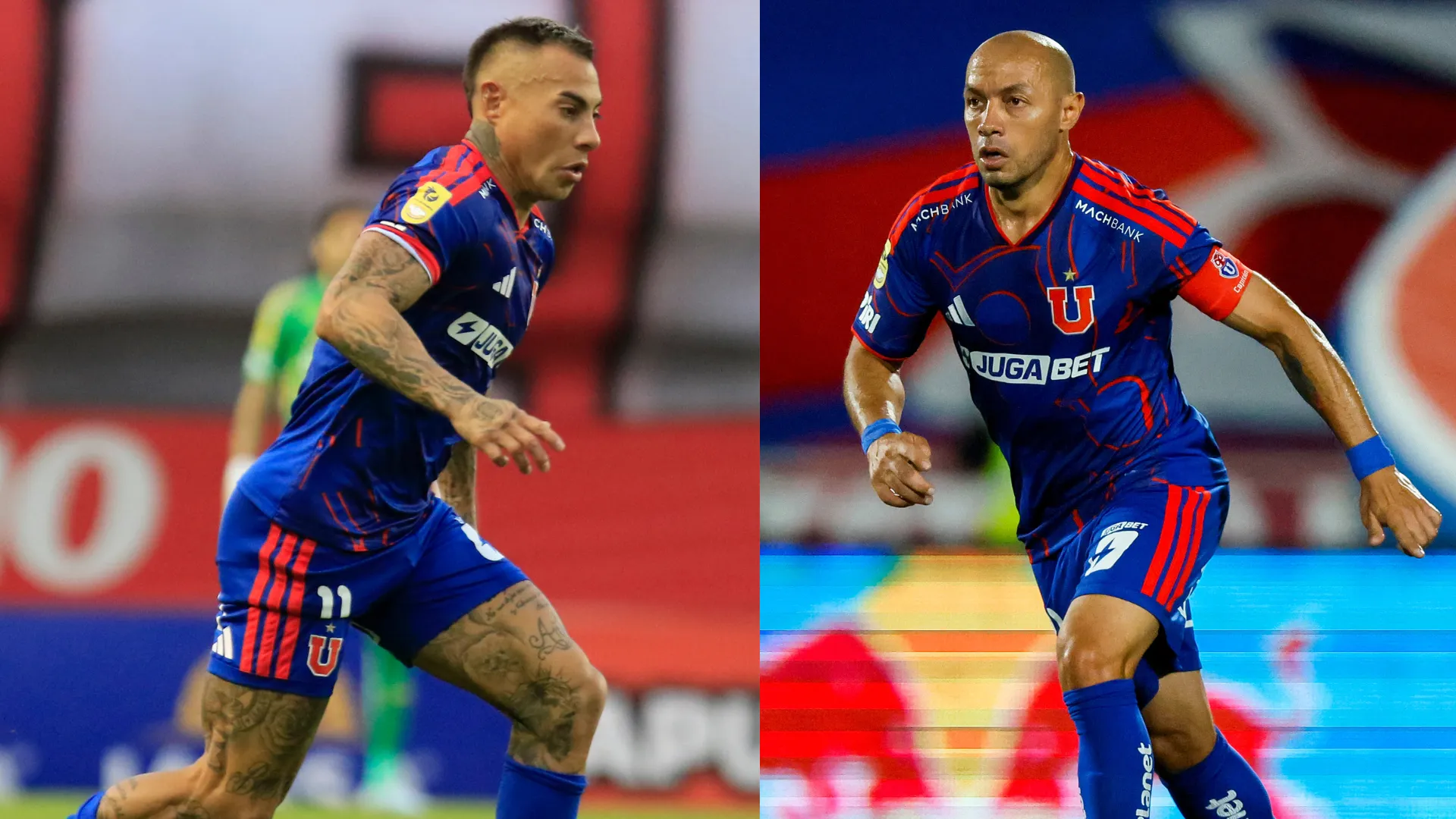 Eduardo Vargas y Marcelo Díaz quedaron al margen en Universidad de Chile. (Imágenes: Photosport)