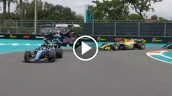Pierre Gasly sufrió impactante accidente en el GP de Miami. (Foto: Captura)