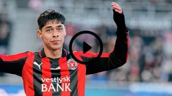 Darío Osorio anotó un golazo en el fútbol danés