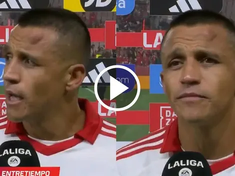 La imagen viral de Alexis Sánchez con un 'chichón' en la frente: "Me comí un codazo"