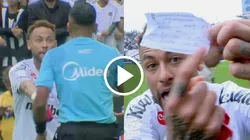 Neymar terminó alegando fuera del campo en medio de la confusión.
