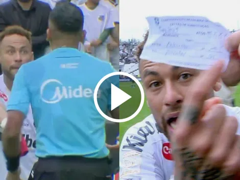 Escándalo con Neymar: salió por un error arbitral y estalló en Santos vs. Coritiba