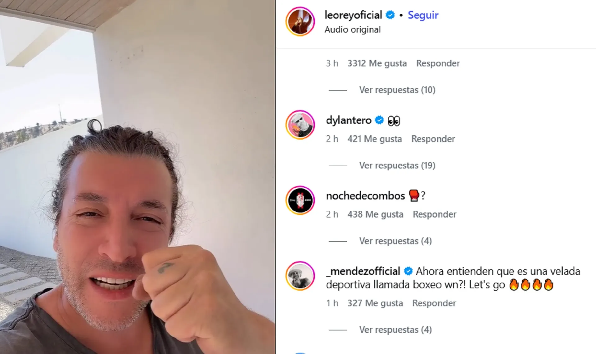 Así reaccionaron Dylantero y Noche de Combos a la propuesta de Leo Rey.