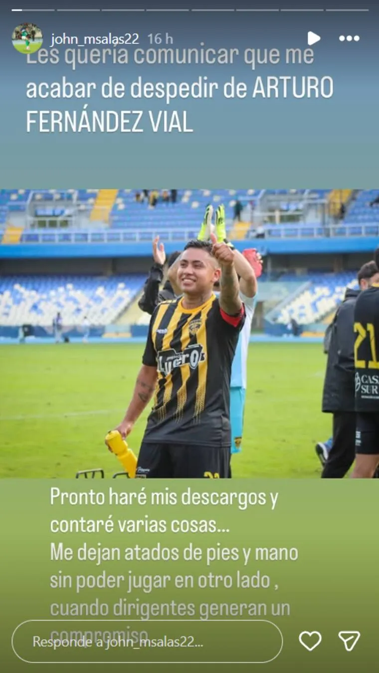 El posteo de John Salas