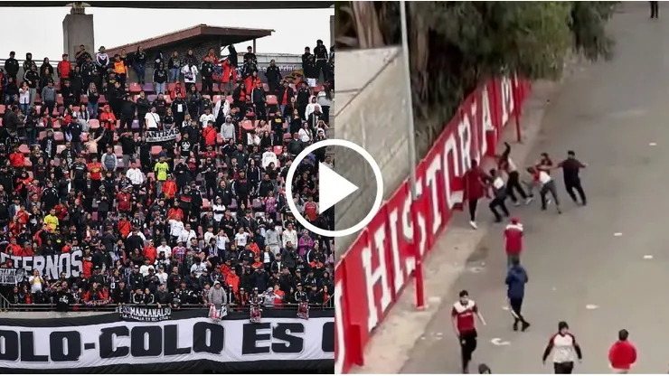 Hinchas de Colo Colo sufrieron violento ataque en La Serena. (Foto: Photosport/Captura)