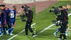 Charles Aránguiz tuvo una cuestionada reacción ante el camarógrafo de TNT Sports.