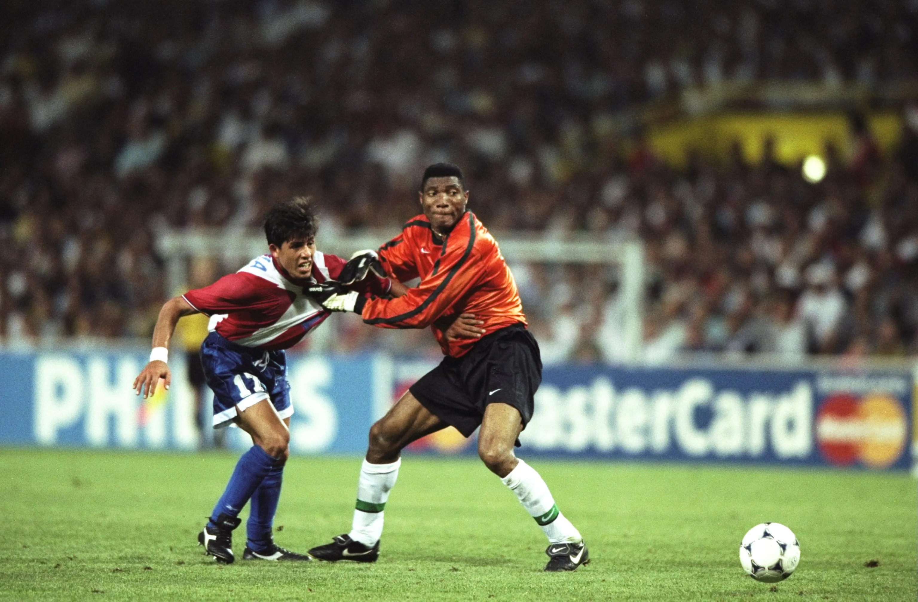 Hugo Brizuela en el Mundial de Francia 1998.