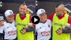 Arturo Vidal y el plantel de Colo Colo sorprenden a hombre que retomó sus estudios básicos a sus 78 años.