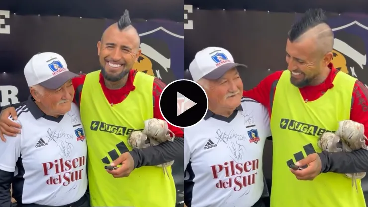 Arturo Vidal y el plantel de Colo Colo sorprenden a hombre que retomó sus estudios básicos a sus 78 años.