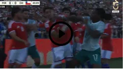 La pelea que se vivió en el duelo entre Portugal y Chile
