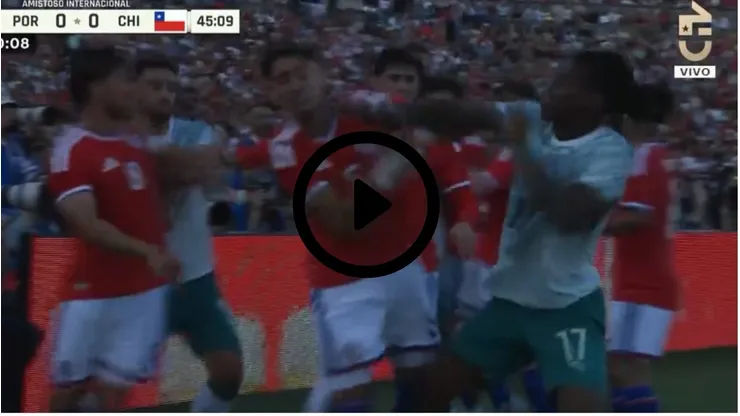 La pelea que se vivió en el duelo entre Portugal y Chile