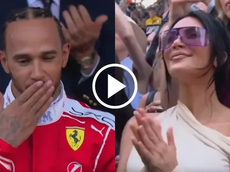 VIDEO: El coqueto beso de Lewis Hamilton a Kim Kardashian en Mónaco