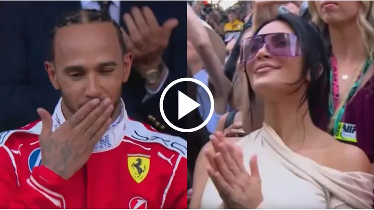 Kim Kardashian acompañó a Lewis Hamilton en Mónaco. (Foto: Captura)