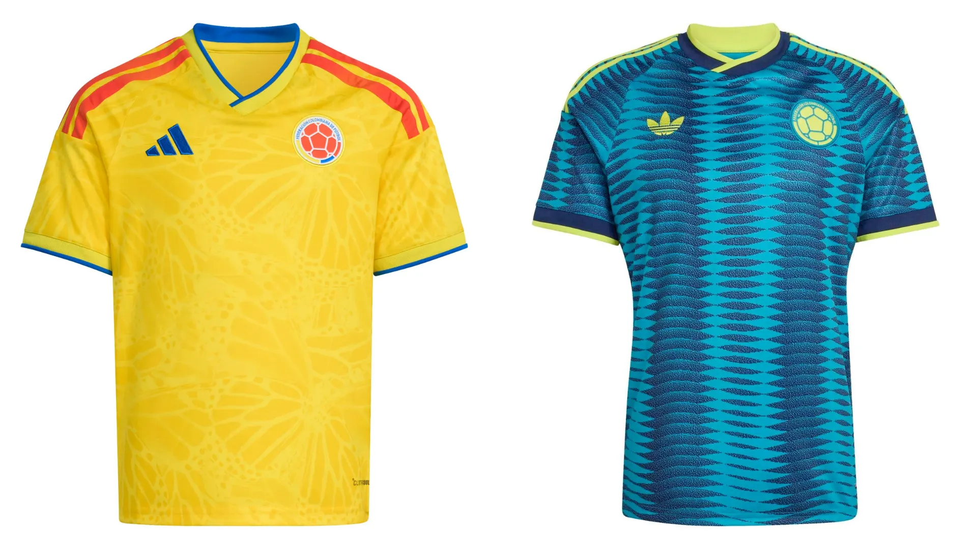 Las dos poleras de Colombia para el Mundial de 2026. (Imágenes: FIFA Store)