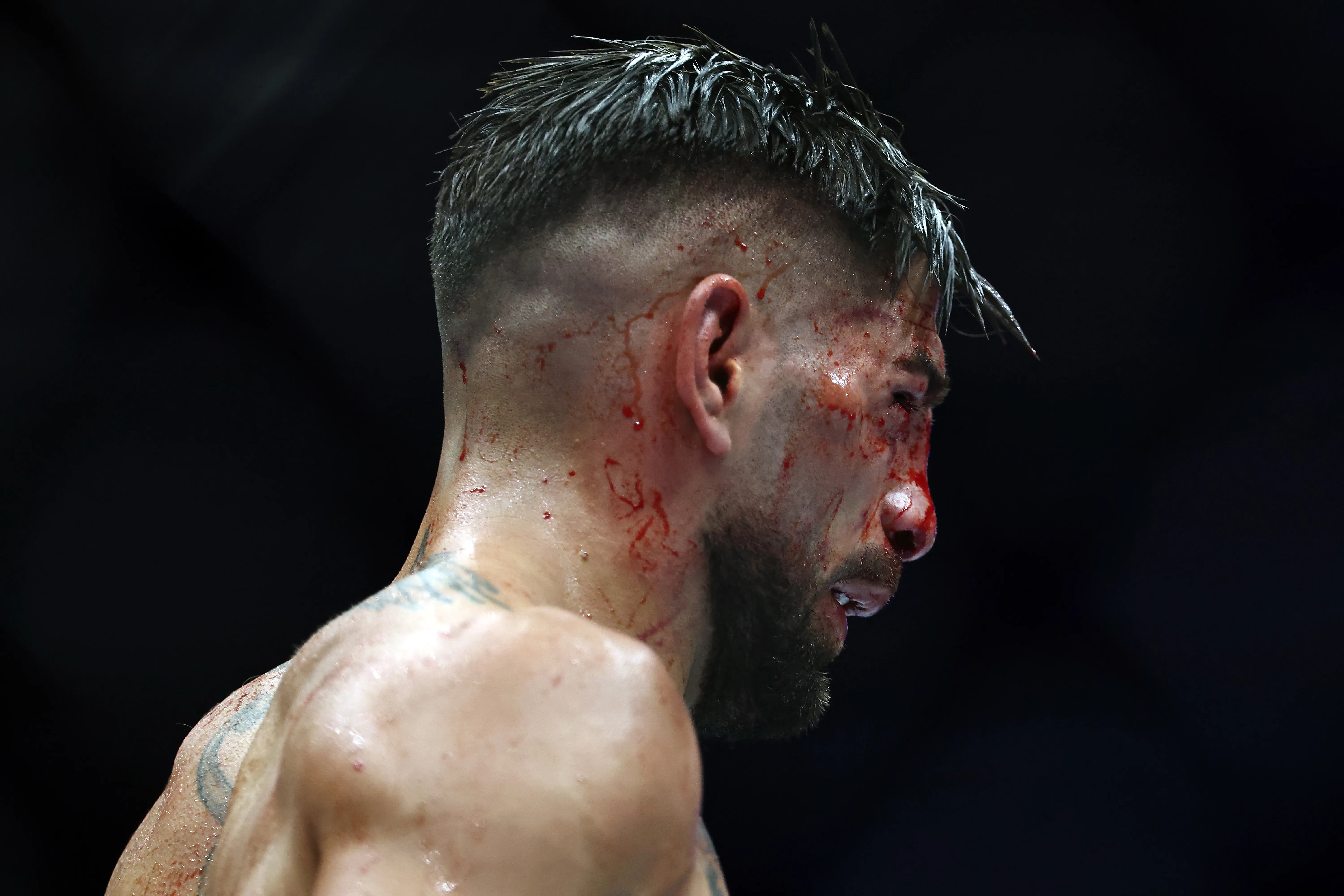 WASHINGTON, DC – JUNE 14: Ilia Topuria of Georgia reacts against Justin Gaethje of the United States in the UFC Lightweight Championship bout during UFC Freedom 250 at the White House on June 14, 2026 in Washington, DC. (Photo by Chris Graythen/Getty Images)