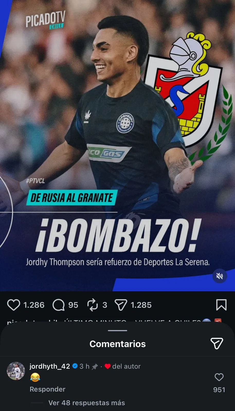 La publicación que desató las risas de Thompson | FOTO: Captura