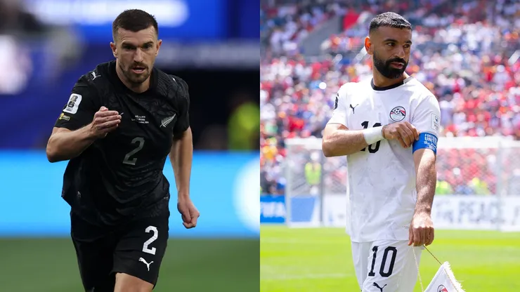 Tim Payne enfrenta a Mohamed Salah en el Nueva Zelanda vs. Egipto. (Foto: Getty Images)