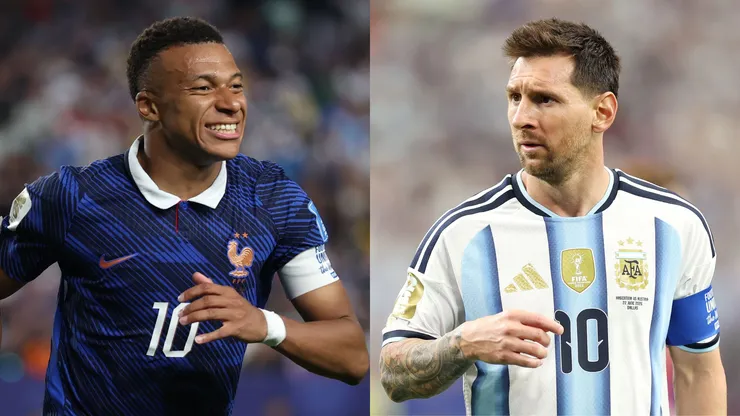Kylian Mbappé le mete presión a Lionel Messi. (Foto: Getty Images)