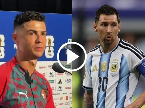 Video: CR7 se molesta en plena entrevista cuando le mencionan a Messi