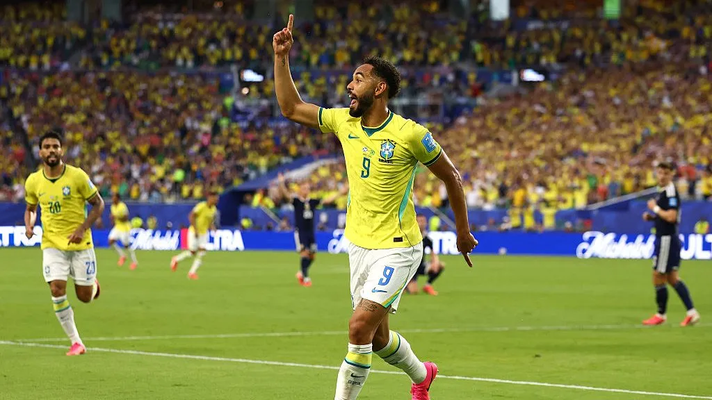 Matheus Cunha abrochó la goleada de Brasil en Miami. (Foto: Robert Cianflone/Getty Images)