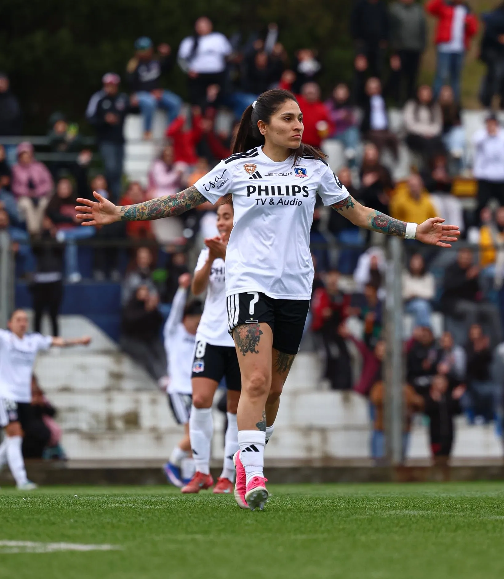 Yenny Acuña anotó un hat-trick en la visita de Colo Colo a Huachipato en El Morro de Talcahuano. (Foto: ColoColoFem)