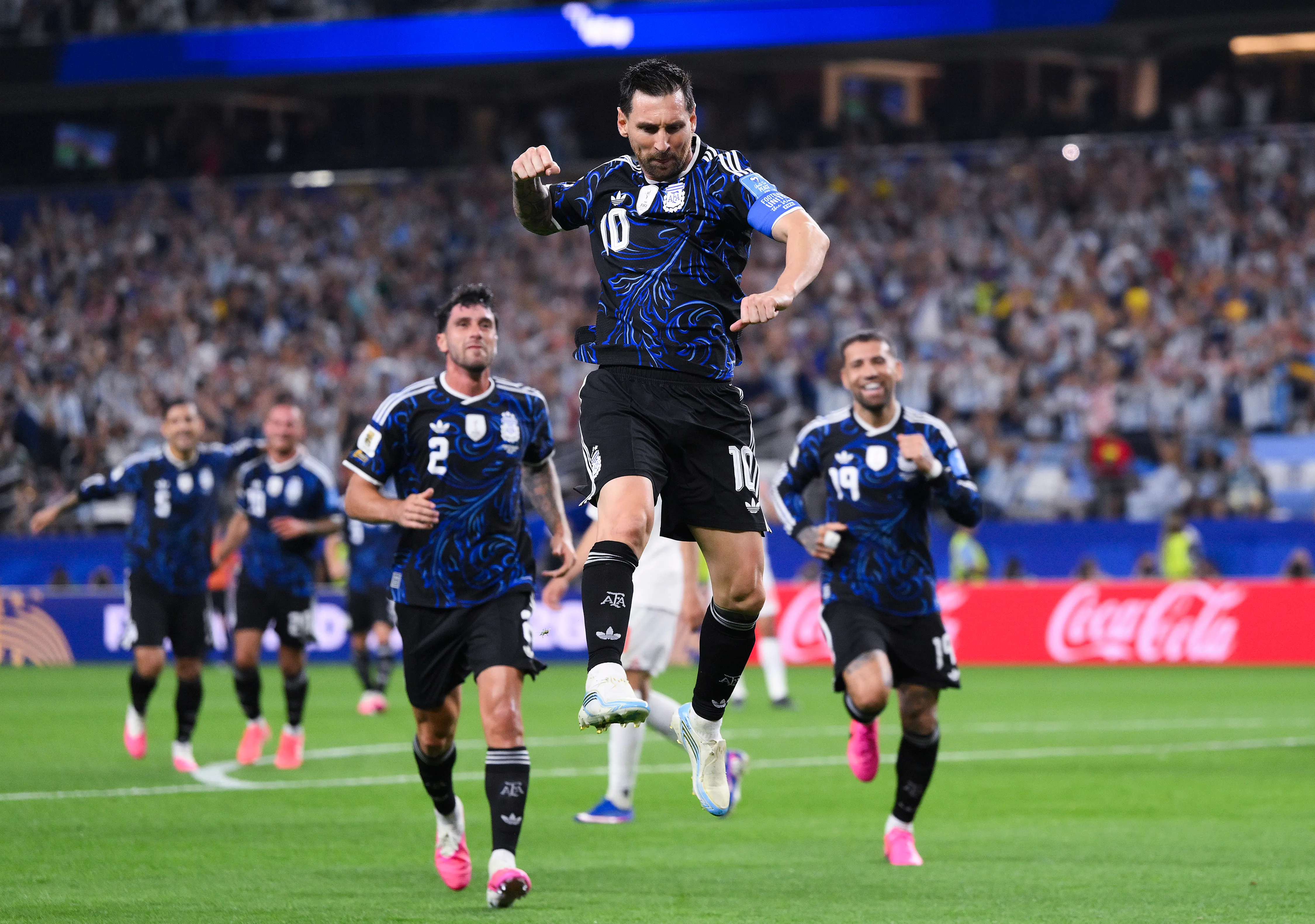 Lionel Messi celebrando su gol ante Jordania | FOTO: David Ramos/Getty Images