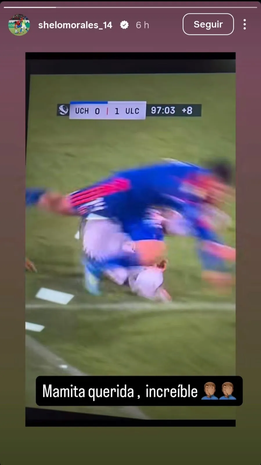 La queja de Morales en Redes. | Foto: Captura Instagram