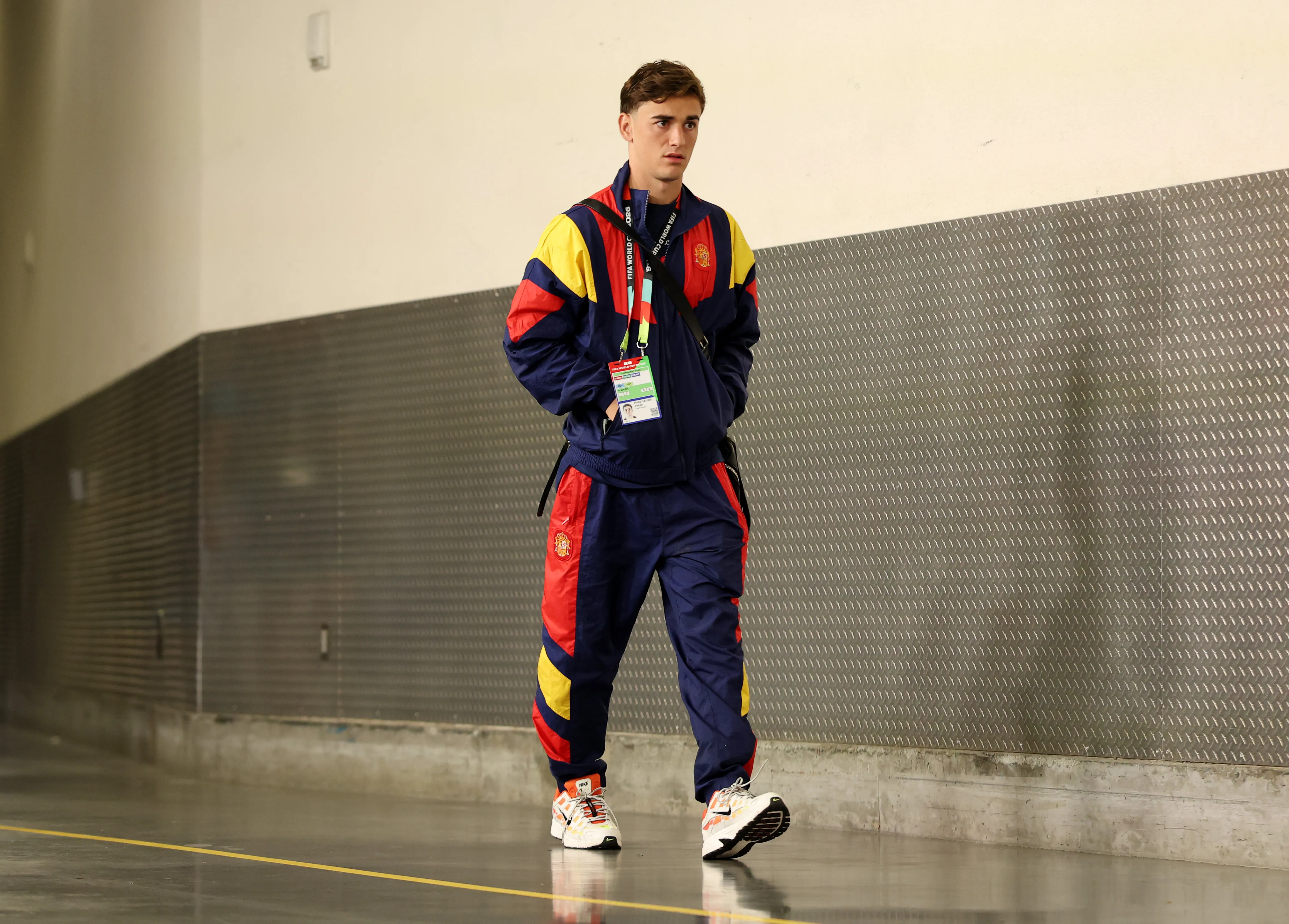 Gavi arribando al Estadio de Los Angeles para enfrentar a Austria | FOTO: Florencia Tan Jun/Getty Images