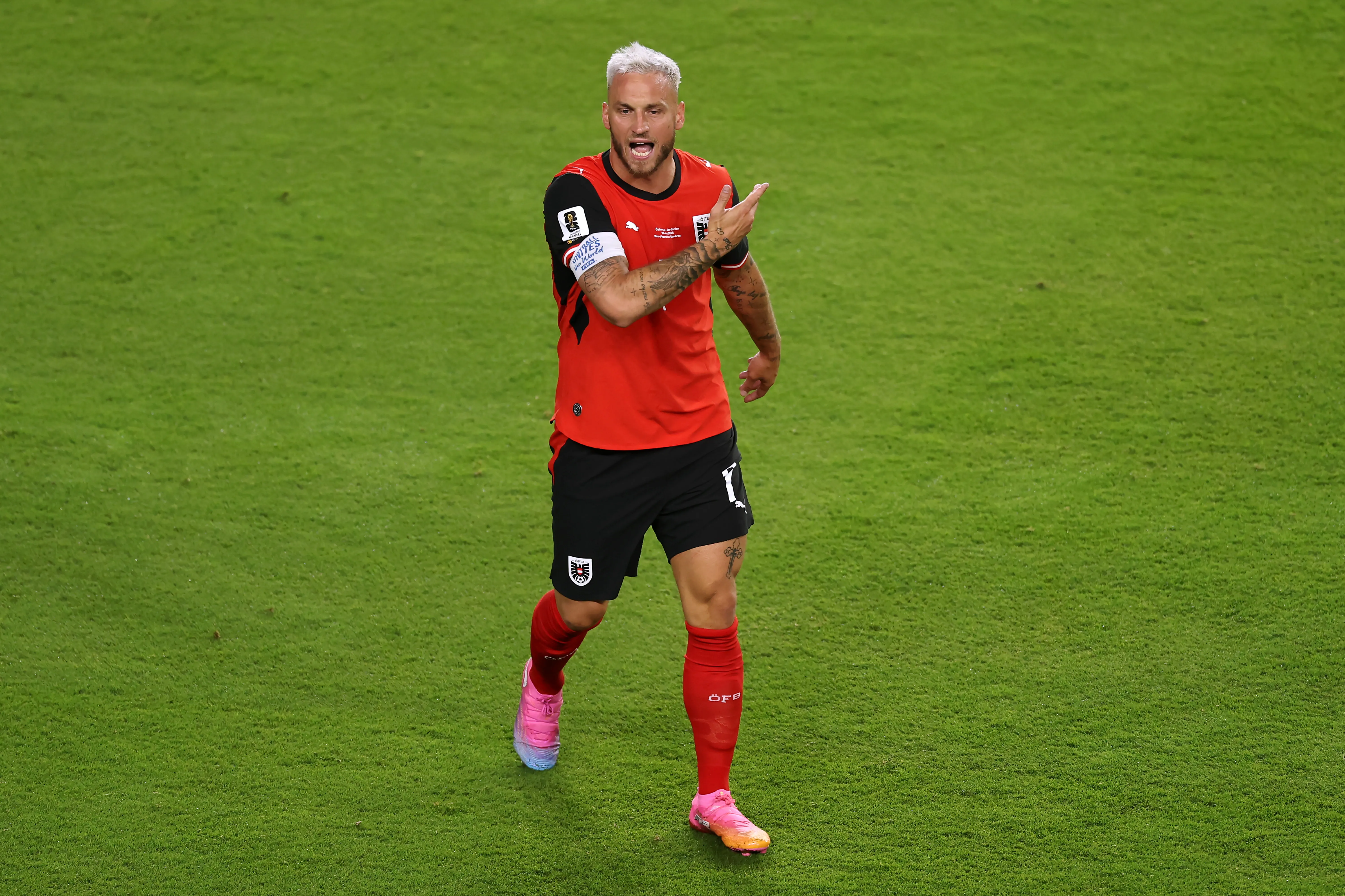Arnautovic lleva dos goles en tres partidos disputados en el Mundial 2026 | FOTO: Dean Mouhtaropoulos/Getty Images)