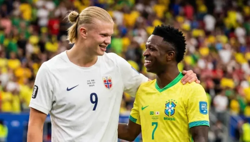 Haaland se ve las caras frente a Vinicius Jr y compañía | FOTO: Gemini IA
