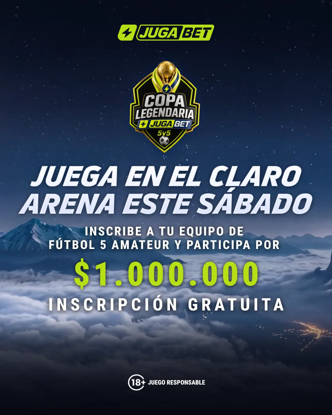 Inscríbete en la imperdible Copa Legendaria by JugaBet
