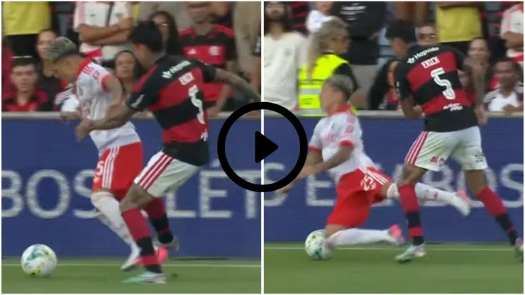 El patadón de Erick Pulgar a Gianluca Prestianni