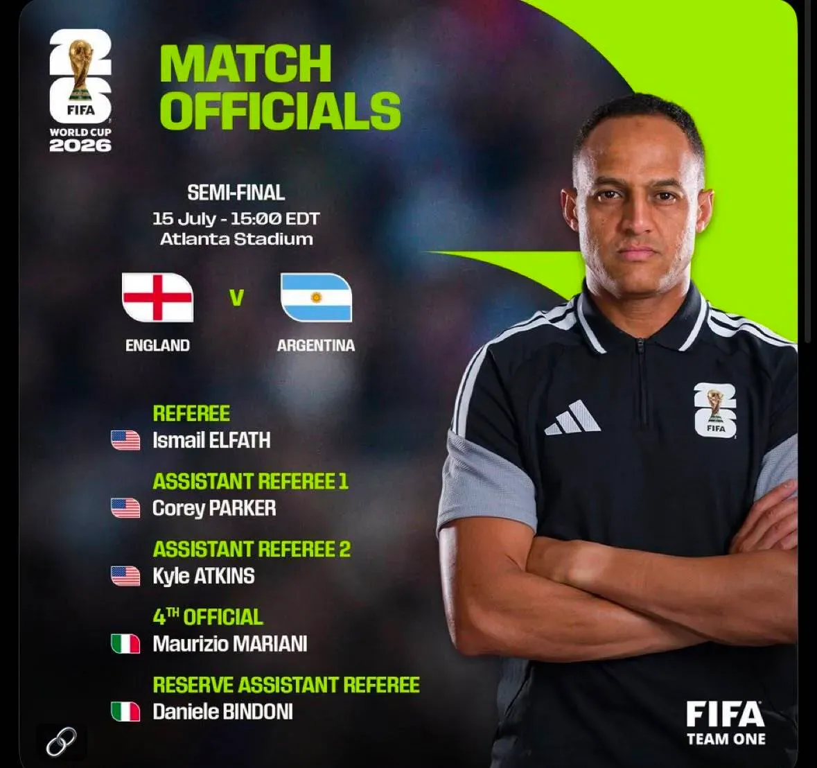 La FIFA designa árbitros estadounidenses