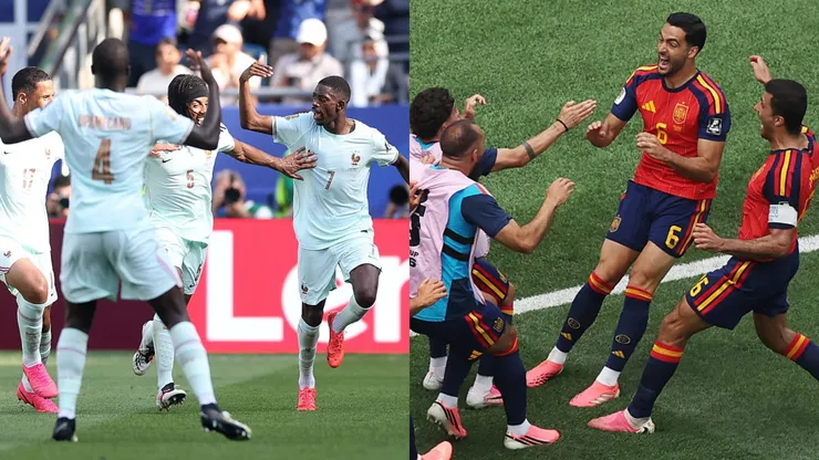 Francia y España se miden en el Mundial.