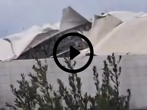 VIDEO | Temporal en Chile deja graves daños en un importante estadio chileno