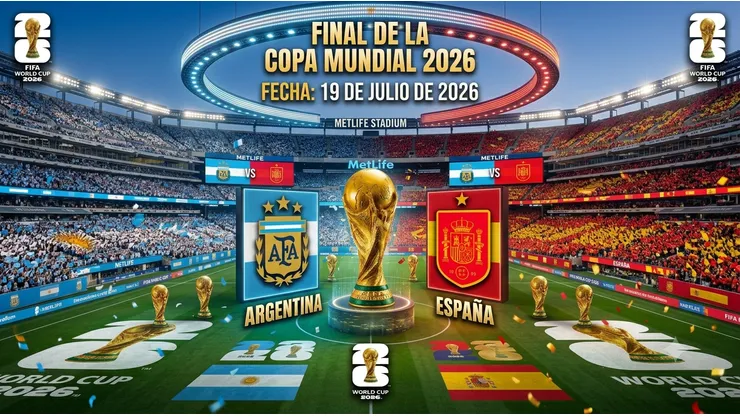 Final Argentina vs España en el Metlife Stadium.