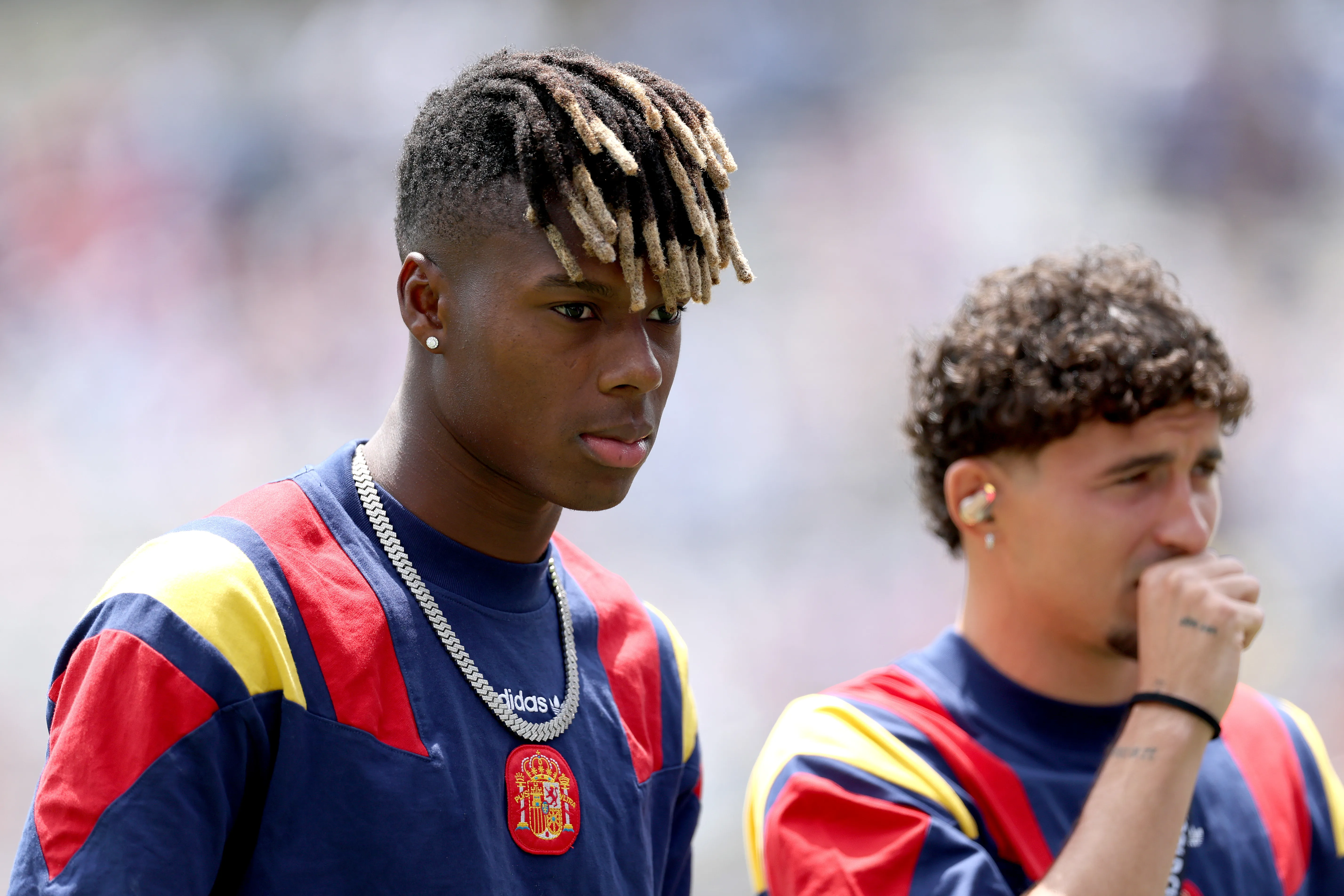 Nico Williams arribando al Estadio de Nueva Jersey | FOTO: Justin Setterfield/Getty Images)