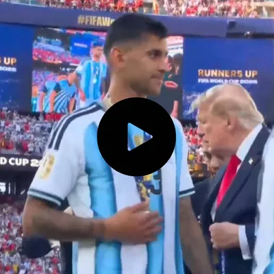 VIDEO| El Cuti le niega el saludo a Trump en la final del Mundial