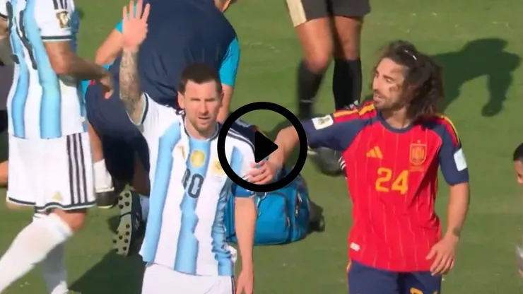Esto es lo que le habría dicho Marc Cucurella a Lionel Messi