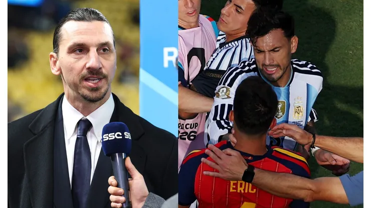 Ibrahimović se refirió a la polémica actuación del volante argentino.