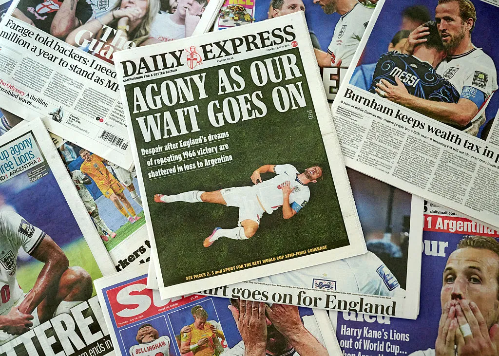 En Inglaterra todavía duele la eliminación ante Argentina. | Foto: Getty Images