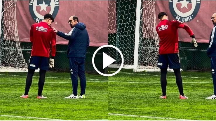 Gabriel Maureira en el microciclo de La Roja Preolímpica. (Foto: Captura)