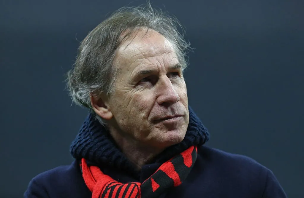 MILAN, ITALY – DECEMBER 15: Franco Baresi looks on during the Serie A match between AC Milan and Genoa at Stadio Giuseppe Meazza on December 15, 2024 in Milan, Italy. (Photo by Marco Luzzani/Getty Images)