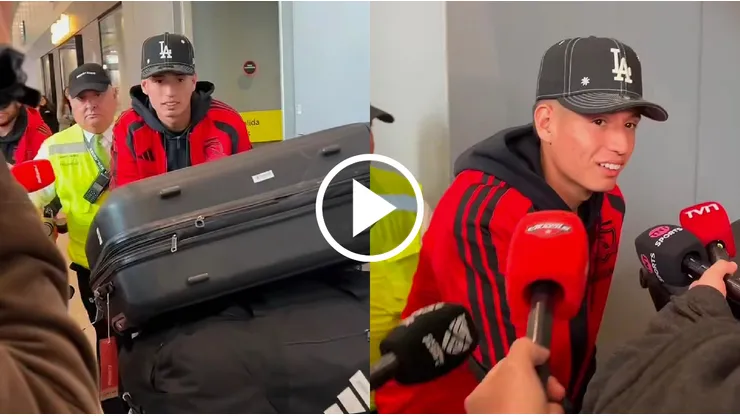 Iván Román arribó a Santiago para firmar por Colo Colo. (Foto: Captura)