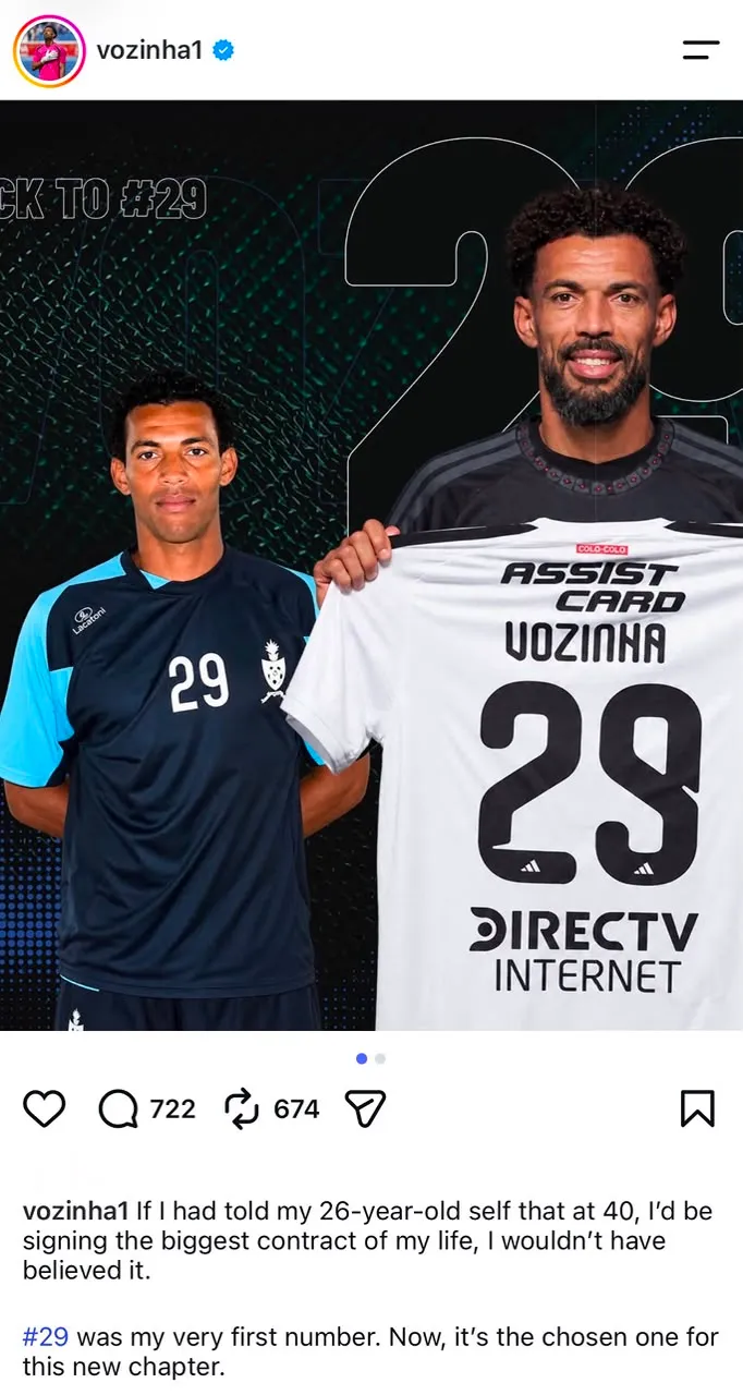 Captura de la publicación de Vozinha en Instagram.