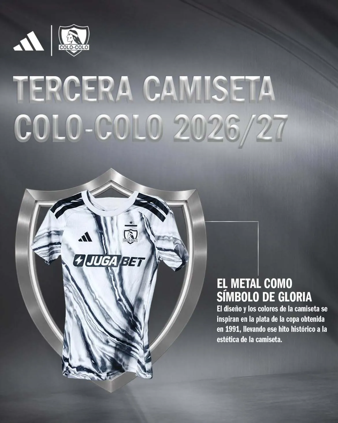 Colo Colo tiene nueva camiseta. Será tu tercer uniforme. (Foto: Colo Colo)