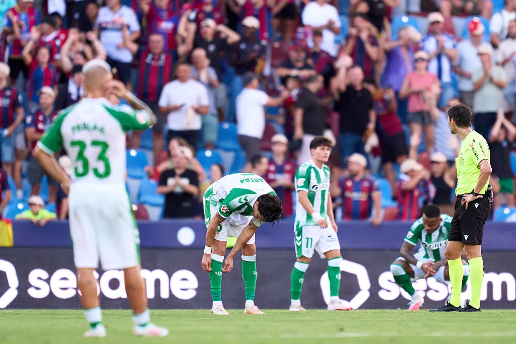 Real Betis sufrió una verdadera paliza ante Levante (Getty Images).