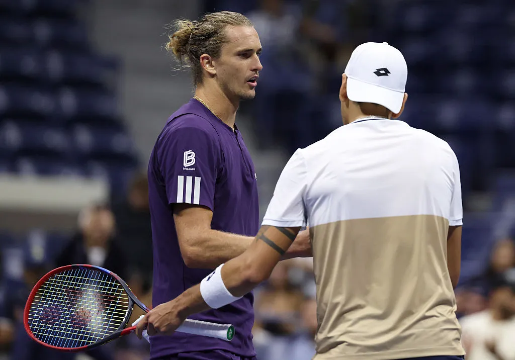 Zverev y Tabilo se enfrentaron en la primera ronda del US Open en 2025: fue triunfo para el alemán (Getty Images).