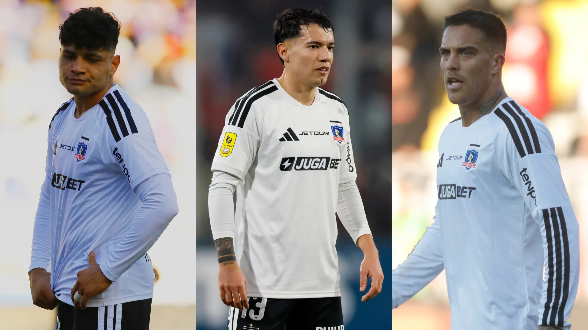Claudio Aquino, Matías Fernández y Javier Méndez: descartados en Colo Colo. (Imágenes: Photosport)