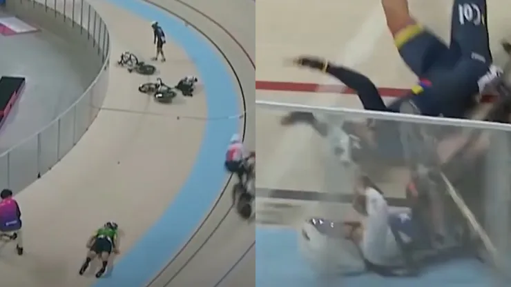 Scarlet Cortés sufrió una fuerte caída en la prueba del Ómnium en el ciclismo de pista.